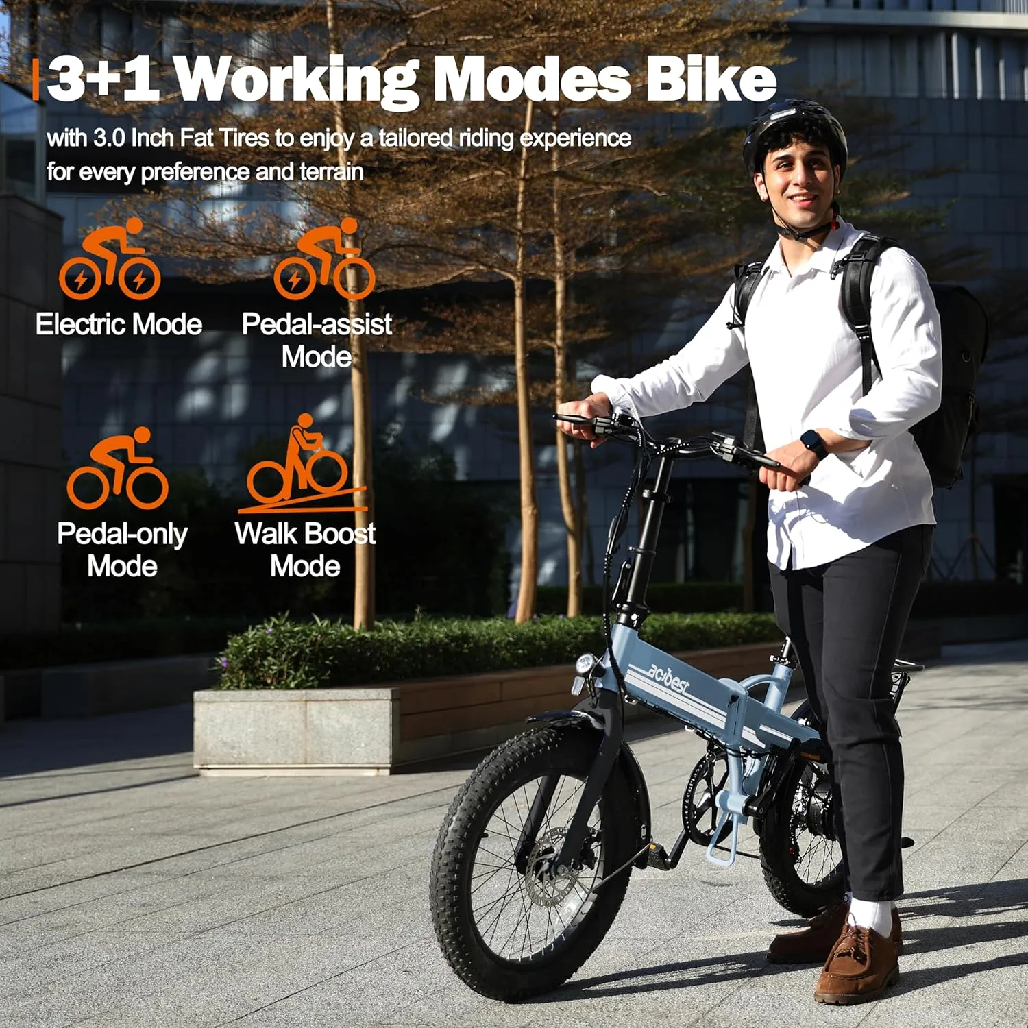 Electric Bike for Adults Peak 1200W,55Miles 28Mph Top Speed, 20" Fat Tire Folding Electric Bicycle, 48V 10.4Ah Removable Battery Ebike with 35 Speed and Front Suspension,Speedy