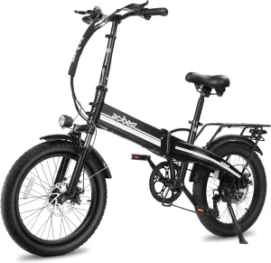 Electric Bike for Adults Peak 1200W,55Miles 28Mph Top Speed, 20" Fat Tire Folding Electric Bicycle, 48V 10.4Ah Removable Battery Ebike with 35 Speed and Front Suspension,Speedy
