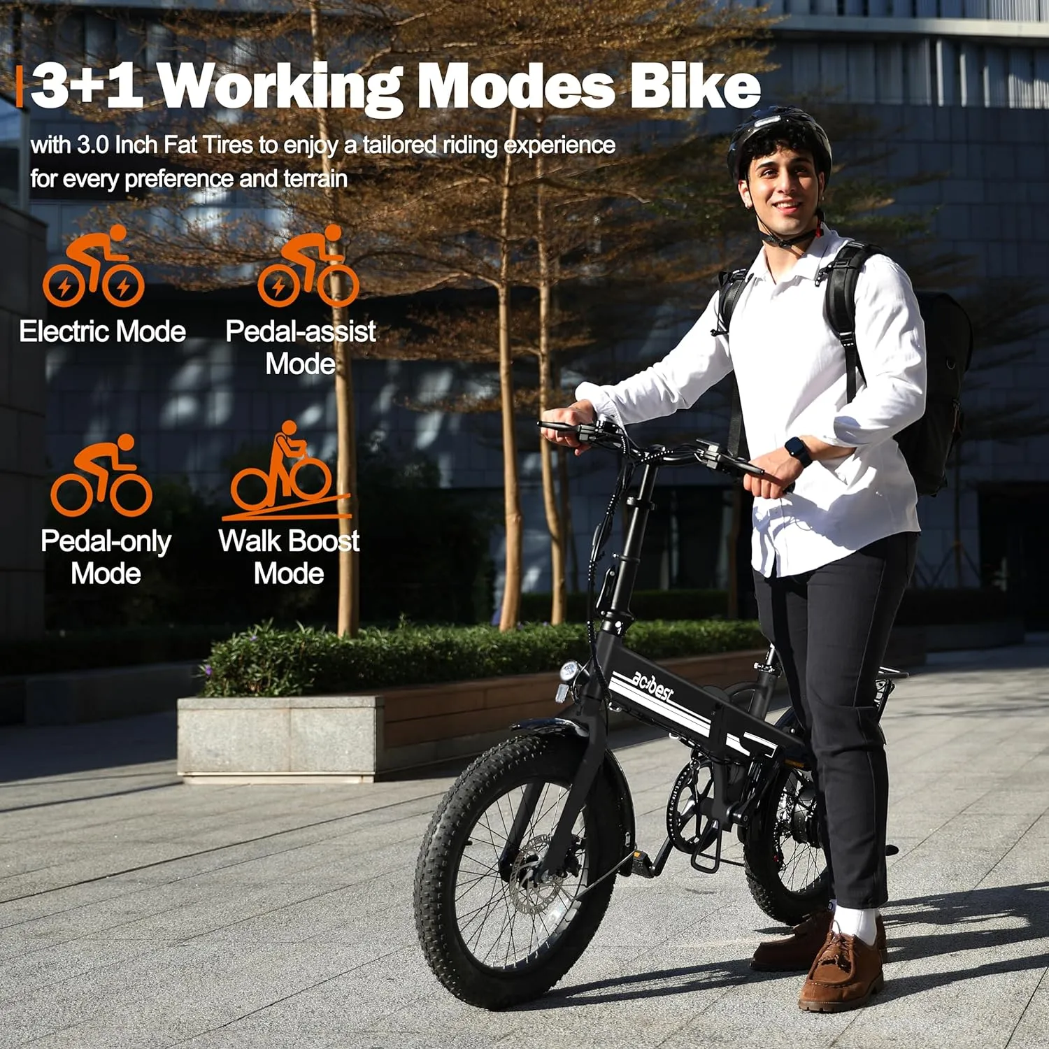 Electric Bike for Adults Peak 1200W,55Miles 28Mph Top Speed, 20" Fat Tire Folding Electric Bicycle, 48V 10.4Ah Removable Battery Ebike with 35 Speed and Front Suspension,Speedy