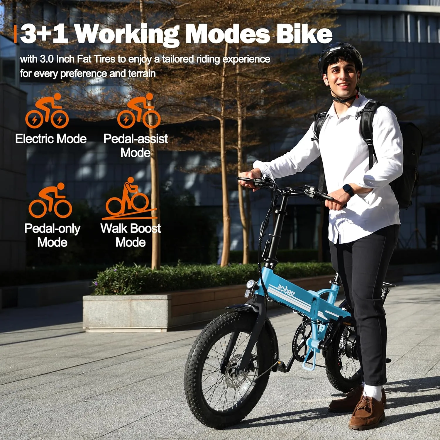 Electric Bike for Adults Peak 1200W,55Miles 28Mph Top Speed, 20" Fat Tire Folding Electric Bicycle, 48V 10.4Ah Removable Battery Ebike with 35 Speed and Front Suspension,Speedy