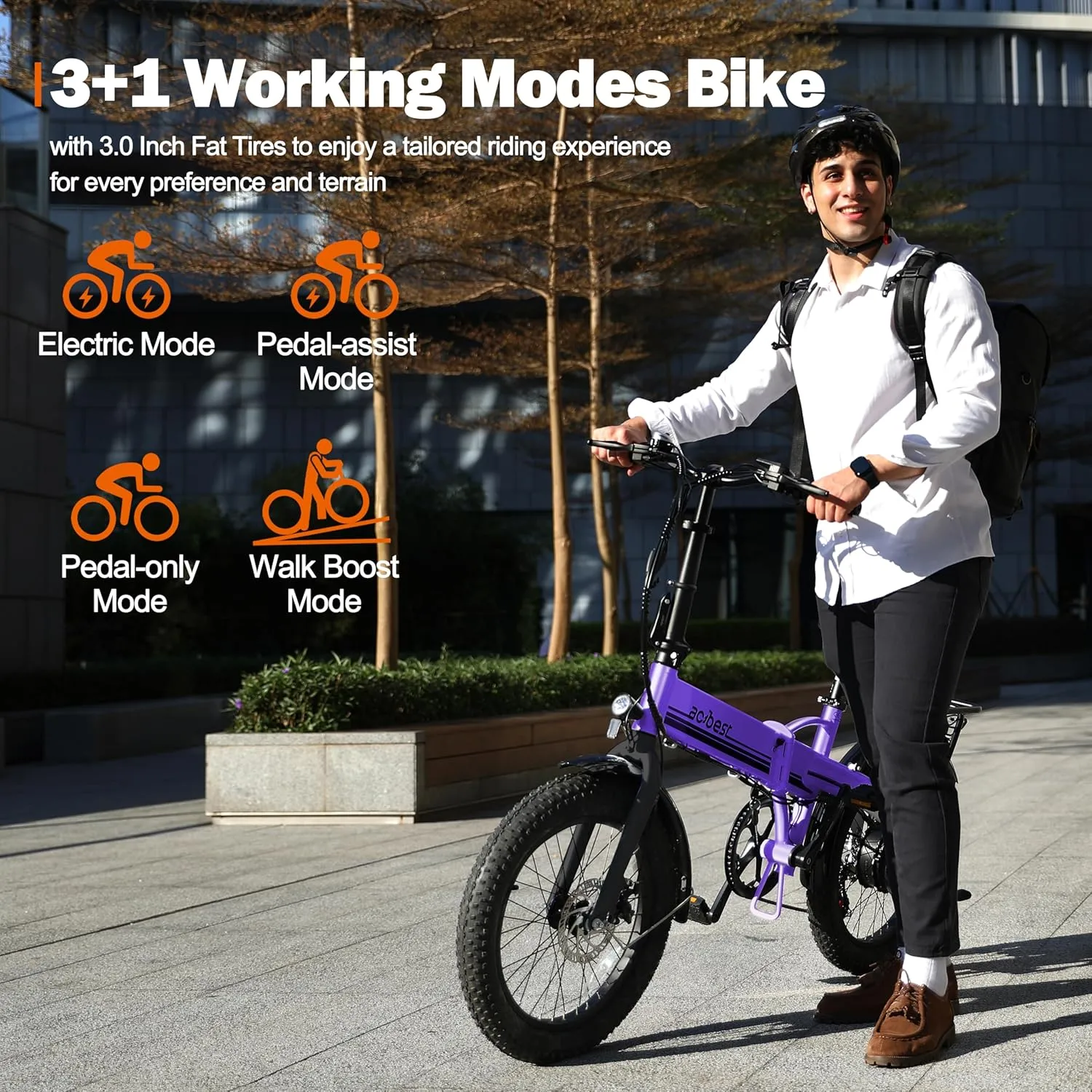 Electric Bike for Adults Peak 1200W,55Miles 28Mph Top Speed, 20" Fat Tire Folding Electric Bicycle, 48V 10.4Ah Removable Battery Ebike with 35 Speed and Front Suspension,Speedy