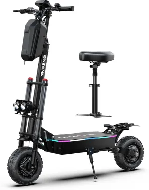 Electric Scooter Adults, Powerful 5600W Dual Motors with 60V 33Ah Battery, Up to 50MPH Max Speed and 60Miles Range, Large Display, 11" Tires, Foldable Electric Scooter with Seat