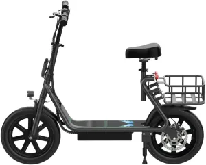 Electric Scooter with Seat - 8.5"/14'' Tires, Up to 19MPH/22MPH by 350W/500W Motor, Max 21Miles/27Miles/62Miles Long-Range Foldable Commuting Adults Scooter With Double Braking System And App