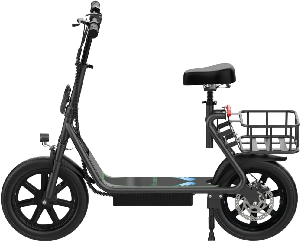 Electric Scooter with Seat - 8.5"/14'' Tires, Up to 19MPH/22MPH by 350W/500W Motor, Max 21Miles/27Miles/62Miles Long-Range Foldable Commuting Adults Scooter With Double Braking System And App