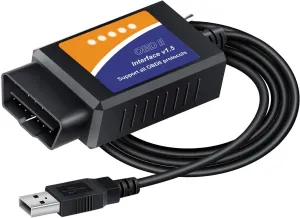 ELM327 USB Adapter OBD2 Scanner for Windows, ELMconfig FoCCCus Diagnostic Scan Tool with MS-Can/HS-Can Switch for Ford Lincoln Mazda Mercury Series Vehicles