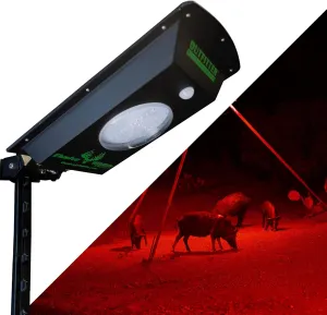 Elusive Wildlife | Kill Light Outfitter Solar-Powered Feeder Light - Night Hog Hunting | Motion-Activated, High-Intensity Lighting (Red)
