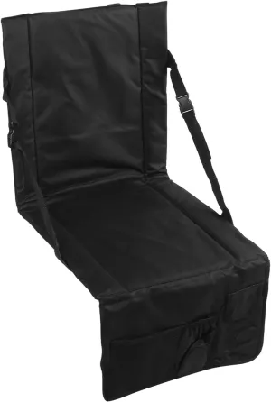 Emoshayoga Folding Seat Pad, Portable Outdoor Stadium Seat Cushion Comfortable Oxford Cloth Wear Black for Camping for Garden