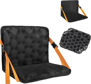 EULANT Portable Stadium Seat Cushion with Back Support and Adjustable Straps,Foldable Lighteweigt Bleacher Chairs for Camping Hiking Sporting Events and Park(Inflatable Cushions not Included