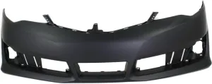 Evan Fischer Bumper Cover Compatible with Toyota Camry 2012-2014, Front Primed Bumper Cover, SE/SE Sport Models