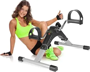 Exercise Bike Portable Multifunction Pedal Machine for Leg Exercises, Mini Full Leg Workout Device, LCD Display, Portable Home Gym Bike, Fitness Equipment