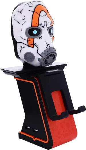 Exquisite Gaming: Borderlands Psycho - Light Up Ikon LED Mobile Phone & Gaming Controller Holder - USB Charging Ports, Cable Guys, Licensed Figure