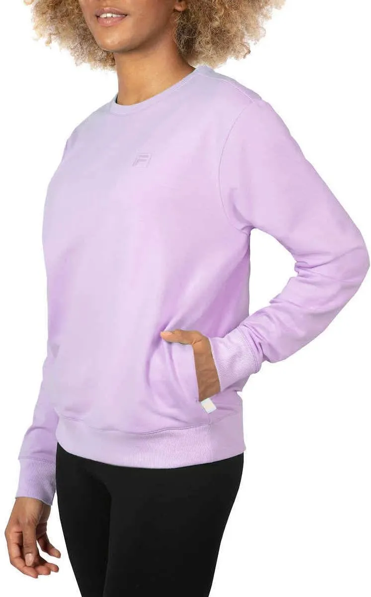 Fila Womens Midweight French Terry Crewneck Long Sleeve Sweatshirt