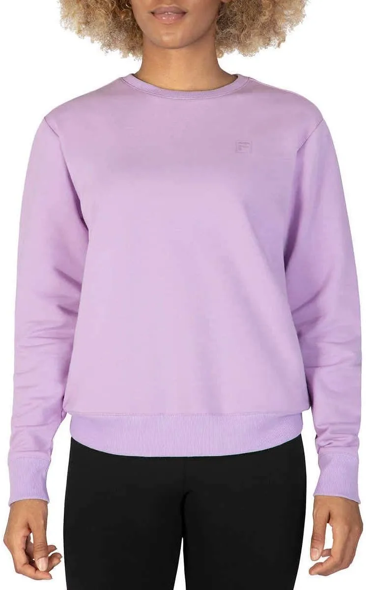 Fila Womens Midweight French Terry Crewneck Long Sleeve Sweatshirt