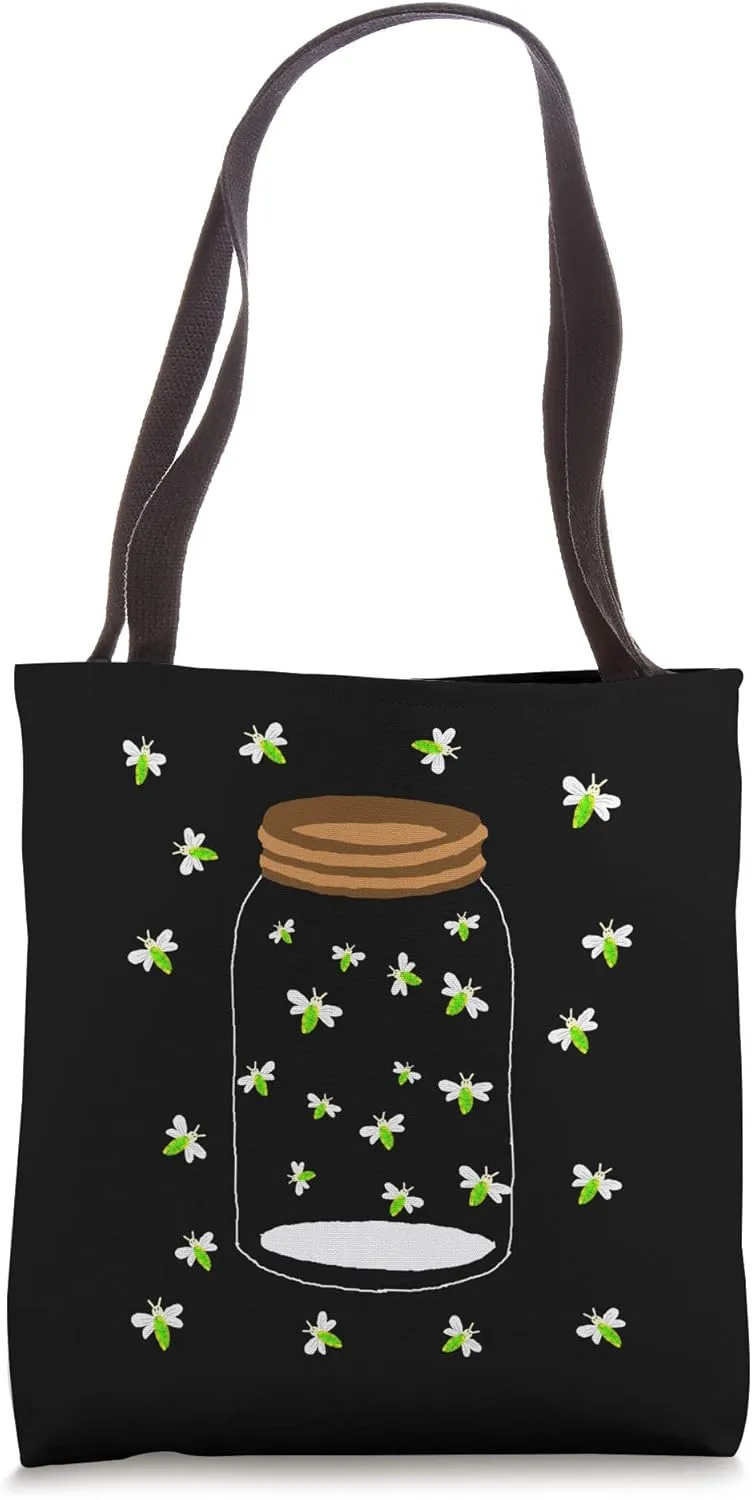 Fireflies Bugs In A Jar Firefly Lightning Insects Tote Bag