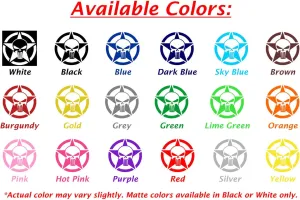 Flint Michingan Gun Knife Decal Sticker For Use On Laptop, Helmet, Car, Truck, Motorcycle, Windows, Bumper, Wall, and Decor Size- [12 inch] / [30 cm] Wide / Color- Matte White