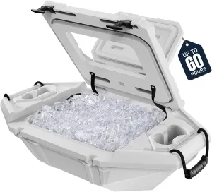 Floating Cooler – 32 QT up to 60 Hours Amphibious Ice Chest - Kayak Camping Coolers for Lake, River, SUP, Fishing, Boat, Pool, Party, Beach & More