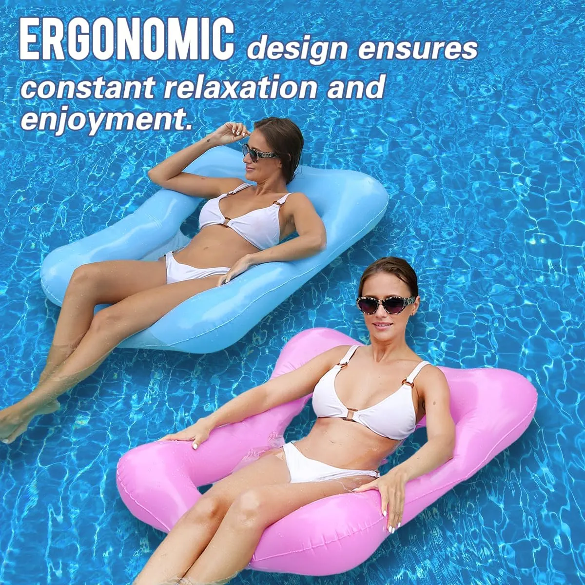 Floating Water Floating Field Style Style Pure Color Children and Adults Rest Sunlight Bath Pneumatic seat Lounge Chair Water Party Toys