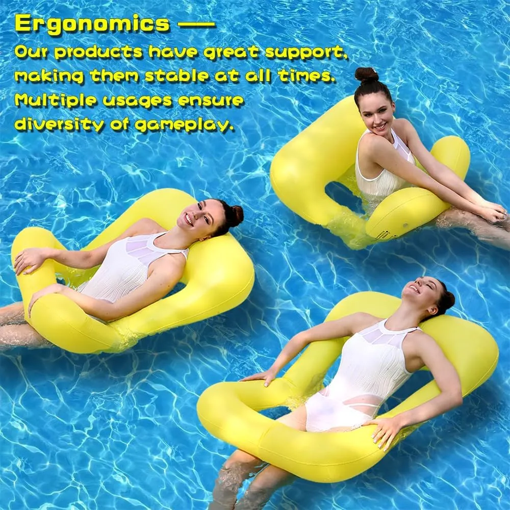 Floating Water Floating Field Style Style Pure Color Children and Adults Rest Sunlight Bath Pneumatic seat Lounge Chair Water Party Toys