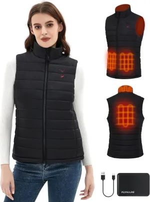 Flyhare Women's Heated Vest With Battery Pack, Warming Lightweight Vest for Hiking/Golfing