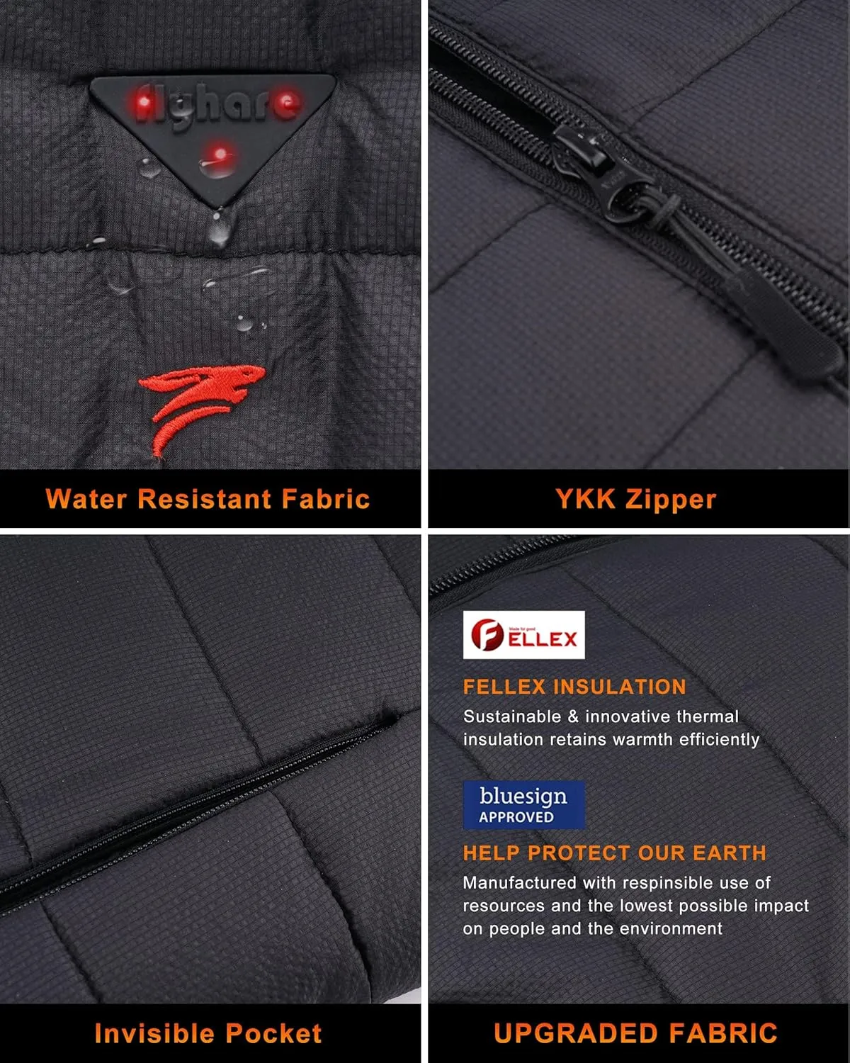 Flyhare Women's Heated Vest With Battery Pack, Warming Lightweight Vest for Hiking/Golfing
