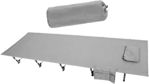 Foldable Camping Cot Sleeping Cot Sturdy with Carry Bag Single Outdoor Bed Camp Bed for Hiking Home Backpacking Adults Travel, Gray