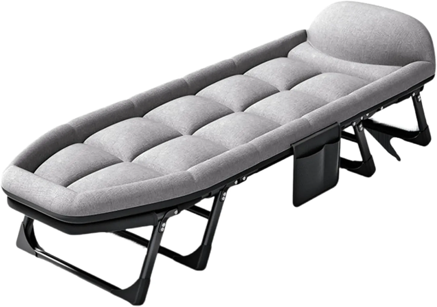 Folding Camping Beds with Mattress, Extra Wide Heavy Duty Sturdy Camp Bed for Adults, Portable Sleeping Cot for Travel Outdoor Office Indoor Fishing,190x65cm
