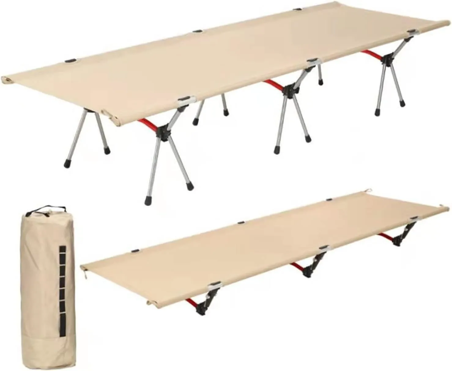 Folding Camping Cot Outdoor Camping Bed Travel Camping Cot Durability Sturdiness for Hiking Backpacking