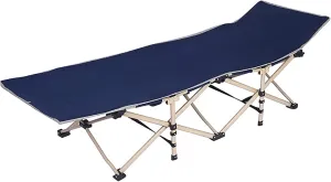 Folding Camping Cot, Outdoor Portable Extra Wide Sleeping Cot, Max Load 330 LBS, for Camping, BBQ, Hiking, Backpacking, Beach, Office