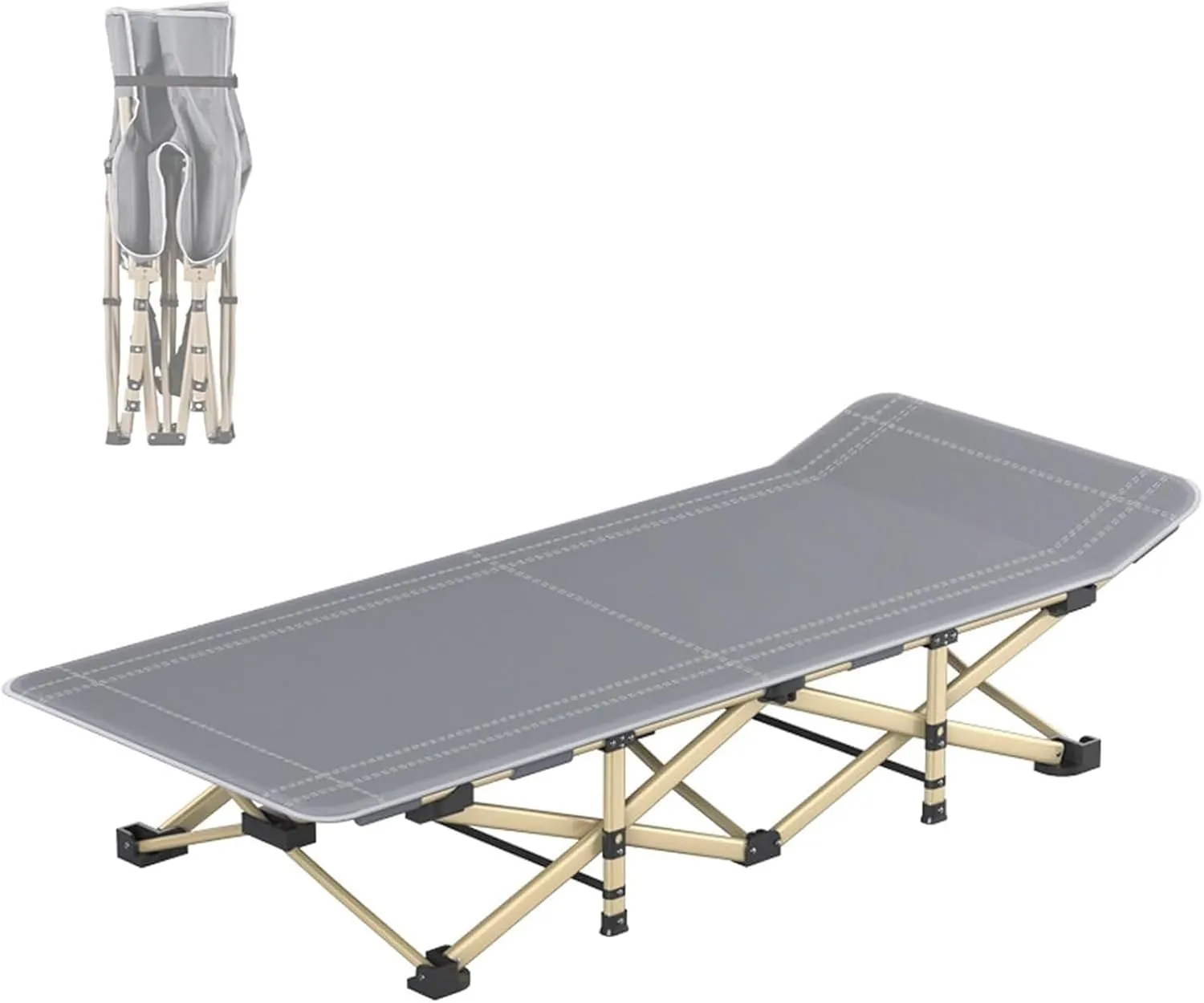 Folding Camping Cot,Camping Cot for Adults, Extra Wide Folding Bed 1300D Oxford Sleeping Bed for Adults Comfortable Supports 330 Lbs Indoor Office Nap and Beach(190 * 71 * 36cm)