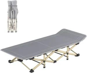 Folding Camping Cot,Camping Cot for Adults, Extra Wide Folding Bed 1300D Oxford Sleeping Bed for Adults Comfortable Supports 330 Lbs Indoor Office Nap and Beach(190 * 71 * 36cm)