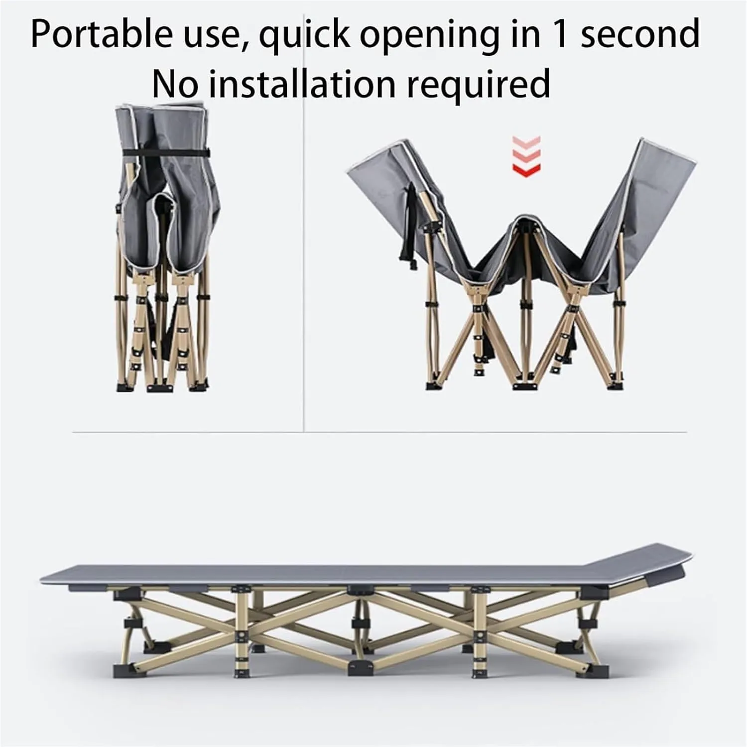 Folding Camping Cot,Camping Cot for Adults, Extra Wide Folding Bed 1300D Oxford Sleeping Bed for Adults Comfortable Supports 330 Lbs Indoor Office Nap and Beach(190 * 71 * 36cm)
