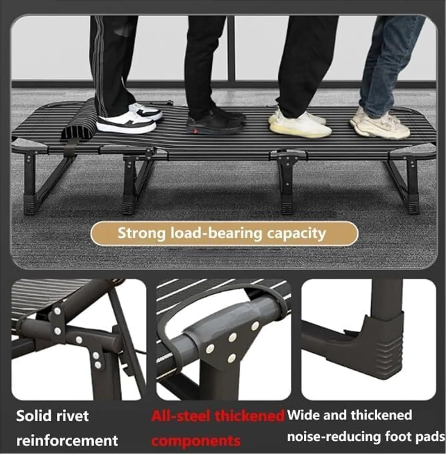 Folding Camping Cot,Camping Cot for Adults, Lightweight Tent Cot Sleeping Cots for Adultsfor Camp Home Office Camp Travel Vacation Nap Time(190 * 68 * 28cm)