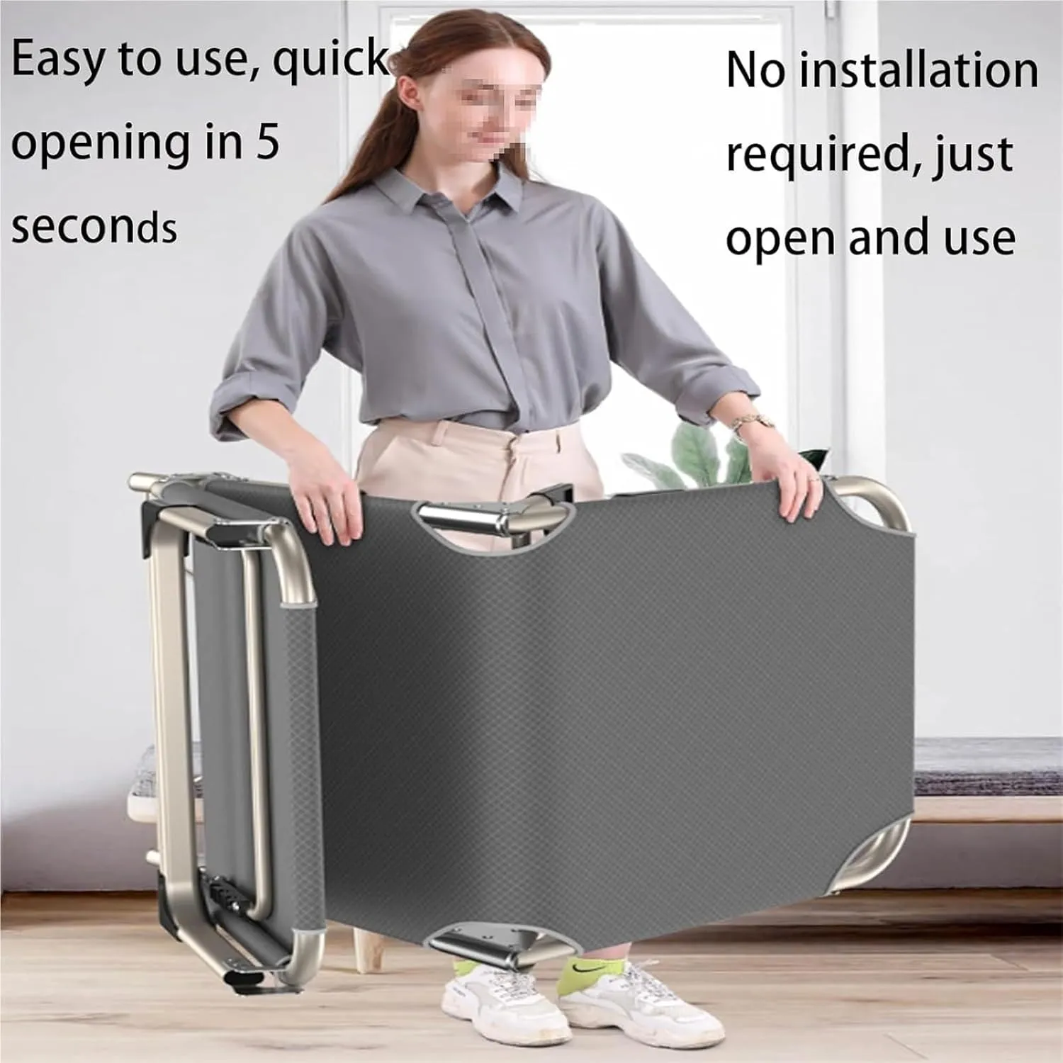 Folding Camping Cot,Camping Cot for Adults, Width Foldable Guest Bed with Adjustable 4 Position Comfortable Heavy Duty Camp Cot for Adults Outdoor Indoor