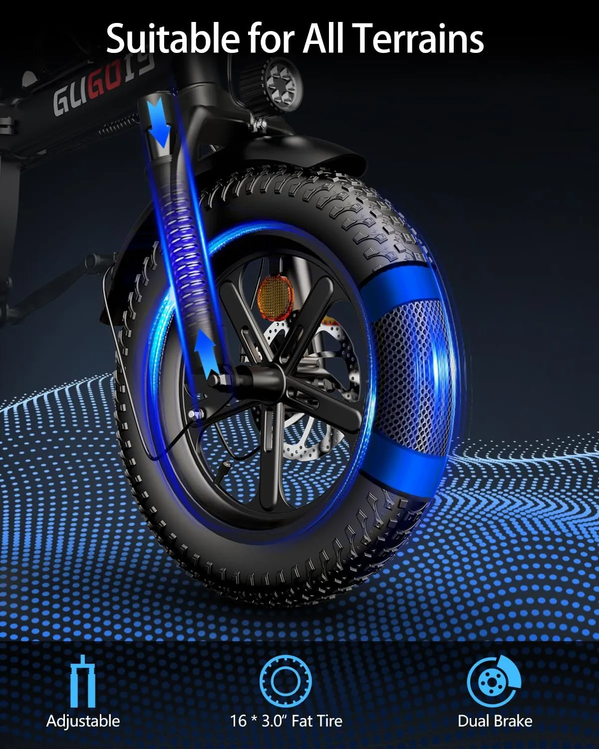 Folding Electric Bike for Adults,Mini Bike 500/750 Motor,28/30MPH,48V 15/20Ah Removable Battery,Up to 25-65Miles, 16" Fat Tire Ebike,Commuter Electric Bicycles for Adults Teens-2 Seater