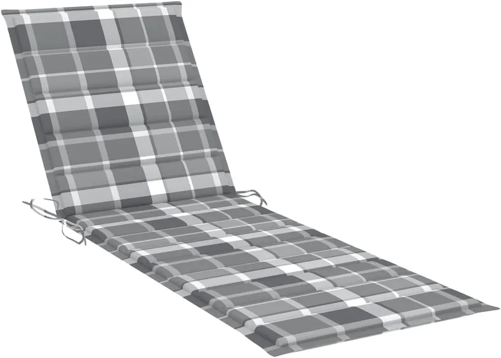 Folding Sun Lounger with Cushion Solid Acacia WoodLuxury Sun Loungers with Adjustable Backrest and Cushioned Seat