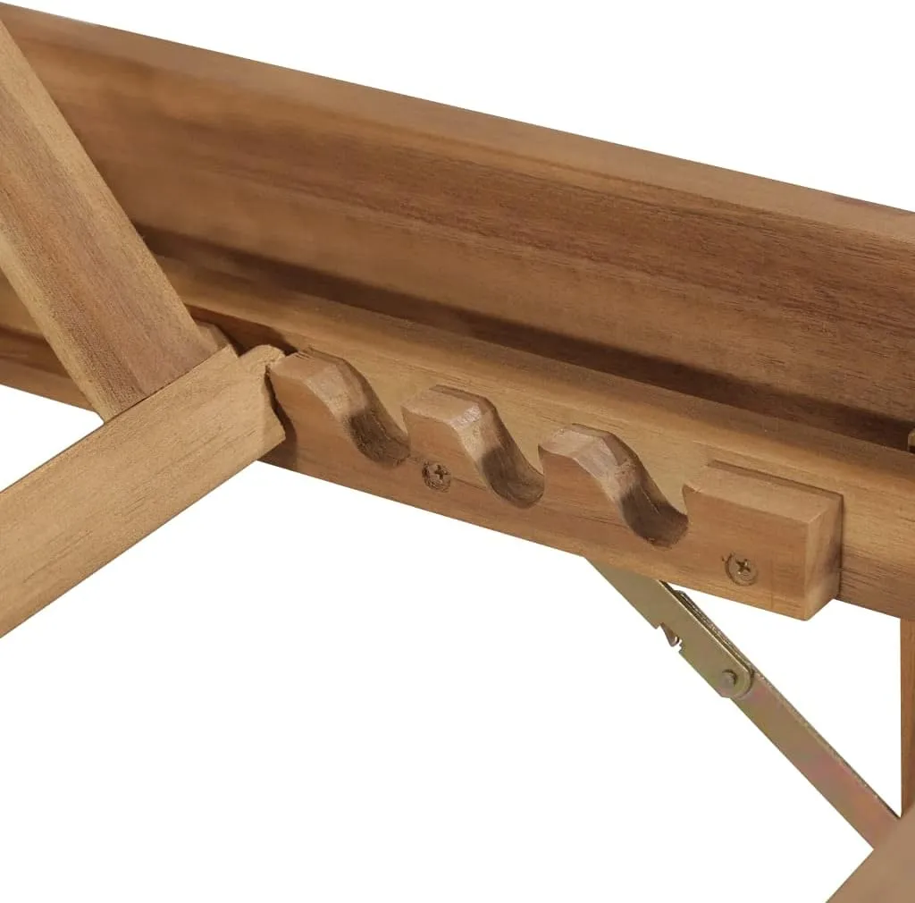 Folding Sun Lounger with Cushion Solid Acacia WoodLuxury Sun Loungers with Adjustable Backrest and Cushioned Seat