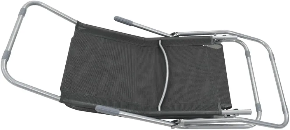 Folding Sun Loungers 2 pcs Textilene AnthraciteLuxury Sun Loungers with Adjustable Backrest and Cushioned Seat