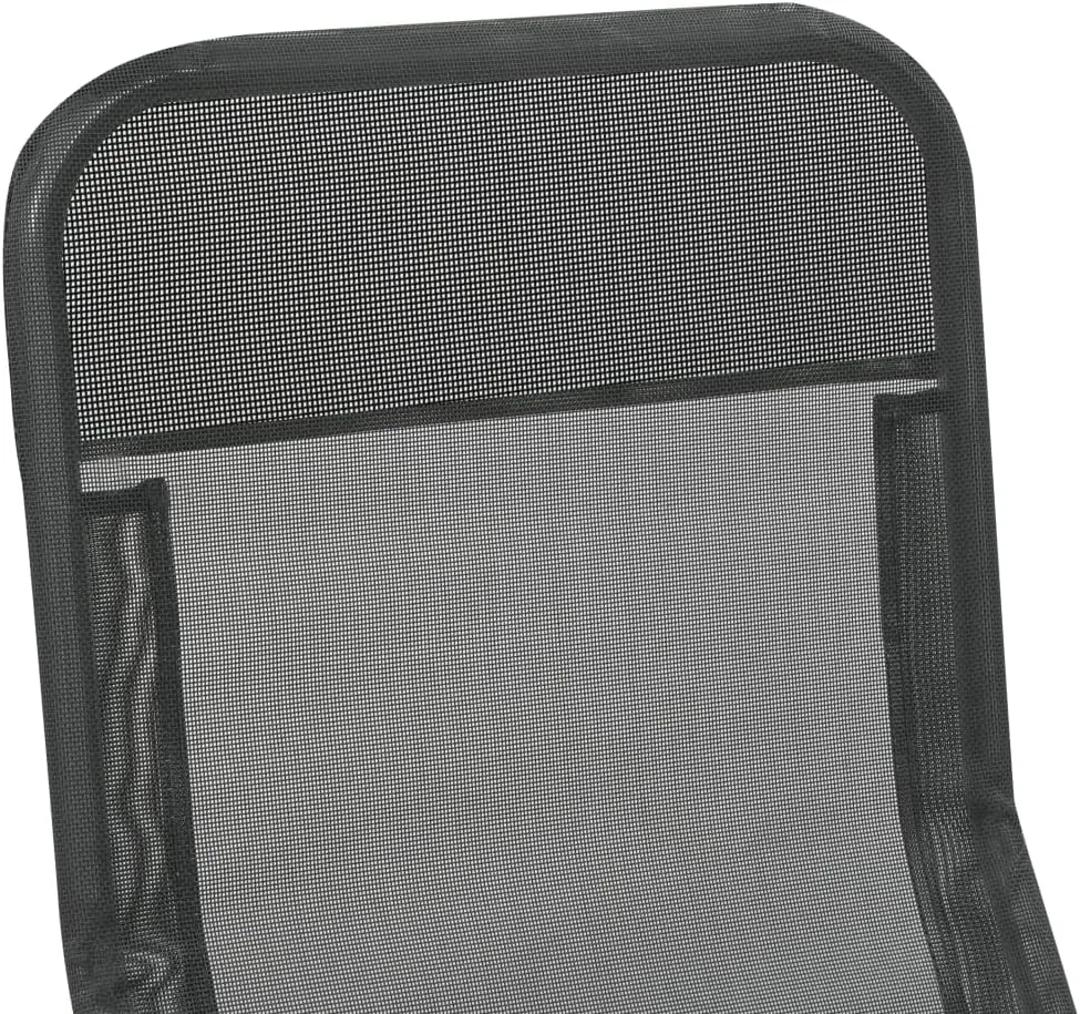 Folding Sun Loungers 2 pcs Textilene AnthraciteLuxury Sun Loungers with Adjustable Backrest and Cushioned Seat