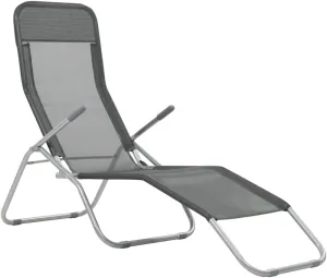 Folding Sun Loungers 2 pcs Textilene AnthraciteLuxury Sun Loungers with Adjustable Backrest and Cushioned Seat