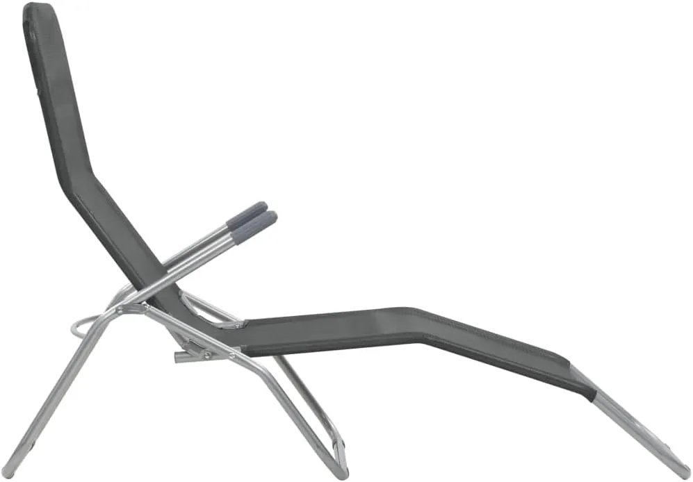 Folding Sun Loungers 2 pcs Textilene AnthraciteLuxury Sun Loungers with Adjustable Backrest and Cushioned Seat
