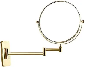 Folding Vanity Mirror Copper Makeup Mirror European Bathroom Double Sided 6/8 inch Telesmirror/D/8 inch 7*