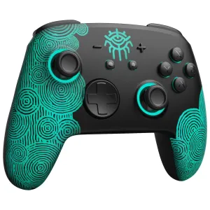 FUNLAB Pro Controller Switch Wireless Compatible with Switch/OLED, Firefly RGB Controller, Controles with NFC Function, Black Bluetooth Remote Gamepad with 7 LED Colors/Paddle/Turbo/Motion