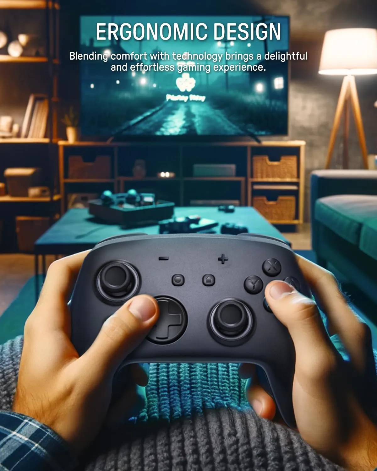 FUNLAB Pro Controller Switch Wireless Compatible with Switch/OLED, Firefly RGB Controller, Controles with NFC Function, Black Bluetooth Remote Gamepad with 7 LED Colors/Paddle/Turbo/Motion