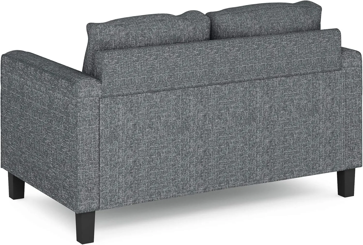 Furinno Bayonne Modern Upholstered Loveseat/Sofa Couch for Living Room, Gunmetal