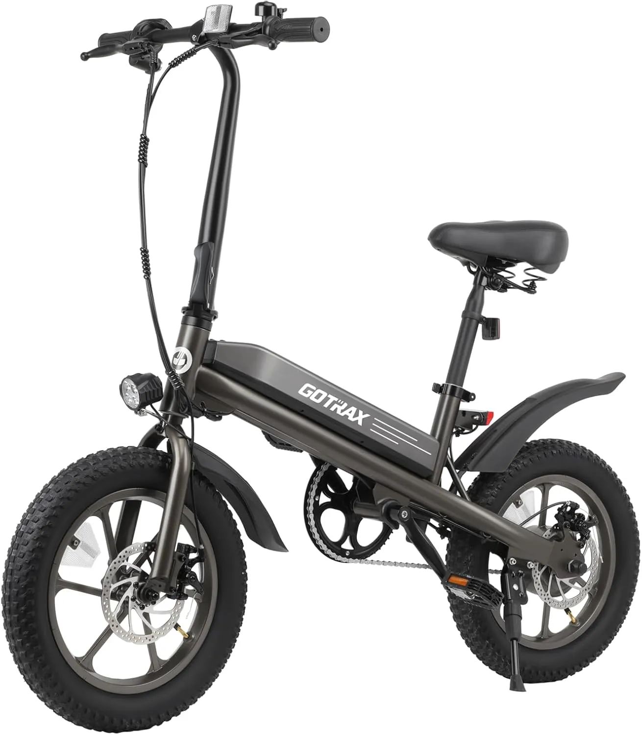 Gotrax S3 Electric Bike, 16x3.0 Fat Tire Electric Bicycle Adults, 750W Peak Motor, Max Range 25 Miles, Up to 20 Mph, Removable Battery, Adjustable Seat, Folding Electric Bike for Adults/Teens 13 