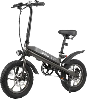 Gotrax S3 Electric Bike, 16x3.0 Fat Tire Electric Bicycle Adults, 750W Peak Motor, Max Range 25 Miles, Up to 20 Mph, Removable Battery, Adjustable Seat, Folding Electric Bike for Adults/Teens 13 