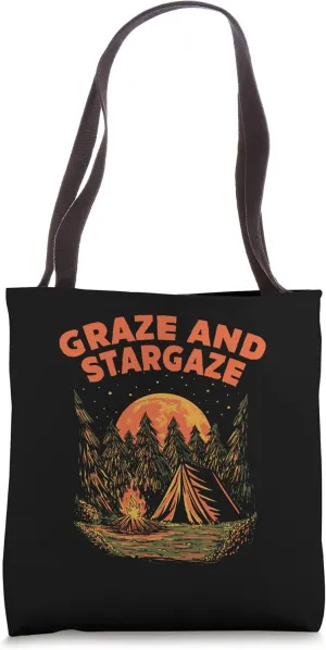 Graze and Stargaze Camping Wildlife Camper Outdoor Traveler Tote Bag