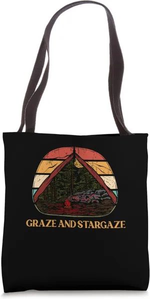 Graze and Stargaze Camping Wildlife Camper Outdoor Traveler Tote Bag