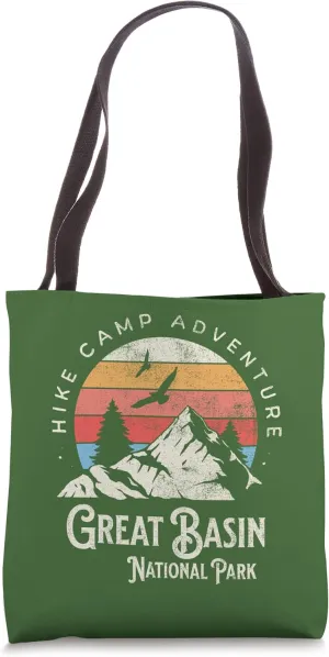 Great Basin Nevada Nature Hike Mountains Outdoors Retro Tote Bag