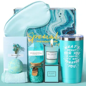Happy Birthday Gifts for Women - Bath Relaxing Spa Gifts Basket Set for Her, Mom, Best Friend, Sister, Wife, Female Friend, Colleague, Spouse, Girlfriend, Daughter, Coworker, Teacher - A Unique Gift